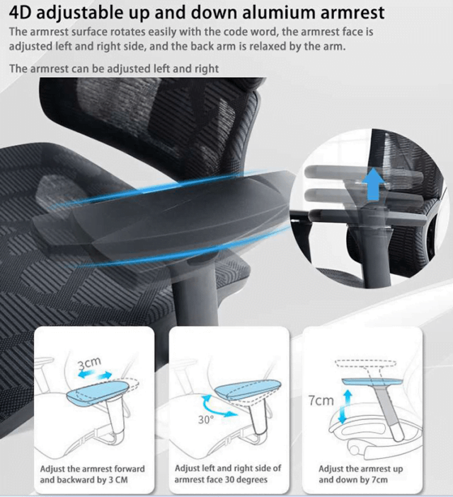 Adjustable Aluminum Armrest