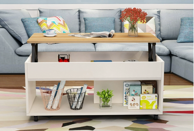 lift top coffee table wiht wheels