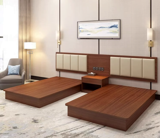 hotel double bed