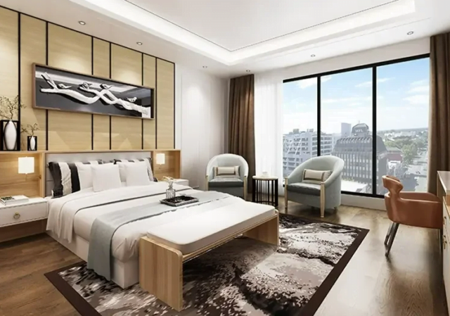 modern hotel bed 