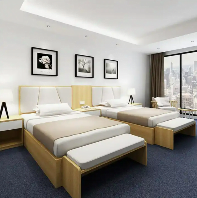 modern hotel bed 