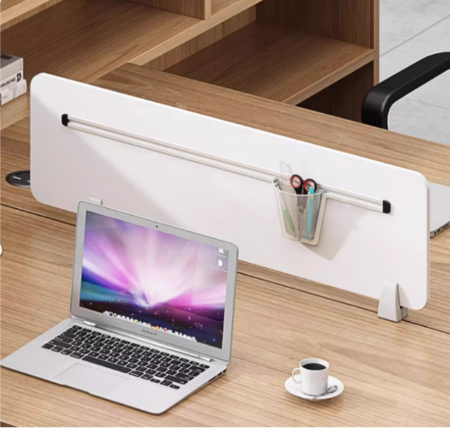 partitioned desk